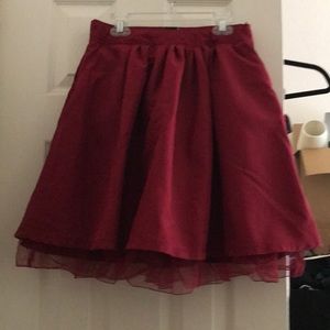 Red skirt